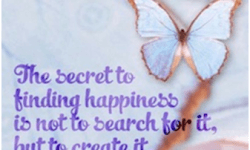 tale of two perspectives-the secret to finding happiness is not to search for it, but to create it.